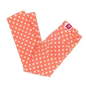 Havoc Denim polka dot jeans orange white crystal details 5-pocket style 7